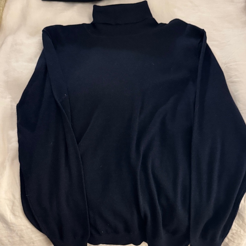 John Henric Blue Turtleneck Sweater. Worn once. Lightweight